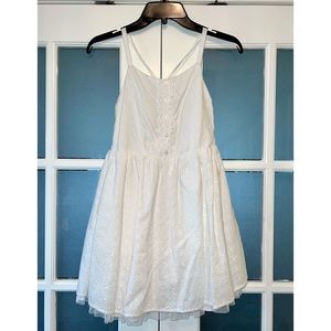 CHEROKEE GIRLS WHITE EYELET SUNDRESS ADJUSTABLE STRAPS 🤍🌻